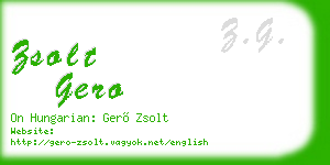 zsolt gero business card